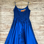 ROYAL BLUE A LINE GOWN