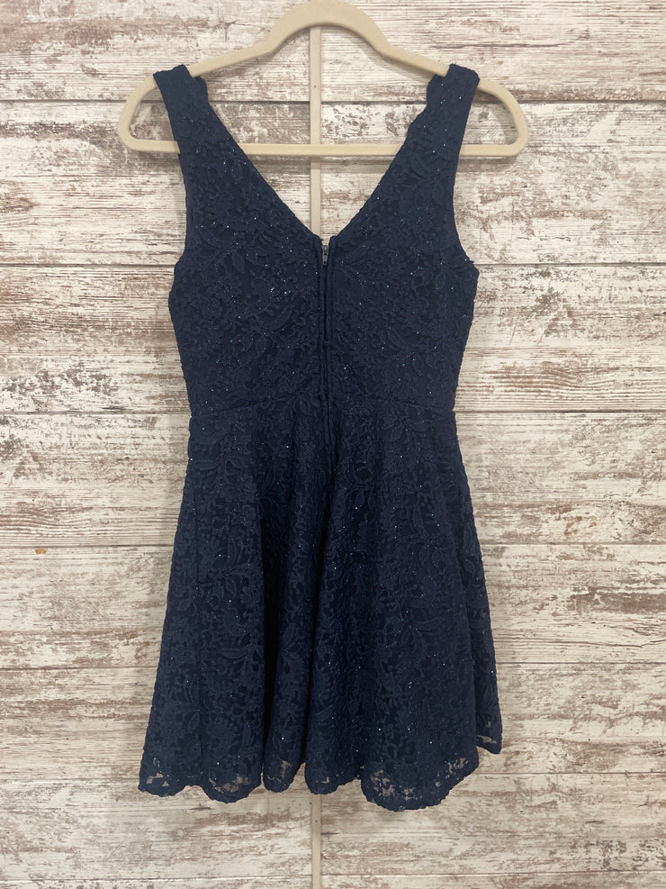 NAVY SPARKLY SHORT DRESS