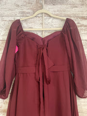 BUGUNDY LONG EVENING GOWN -NEW