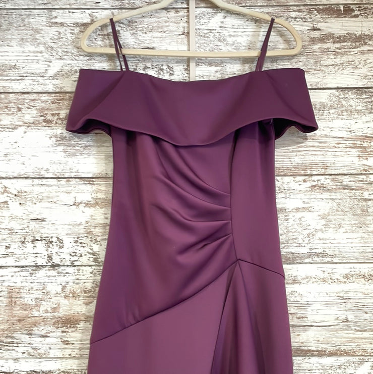 PURPLE LONG EVENING GOWN