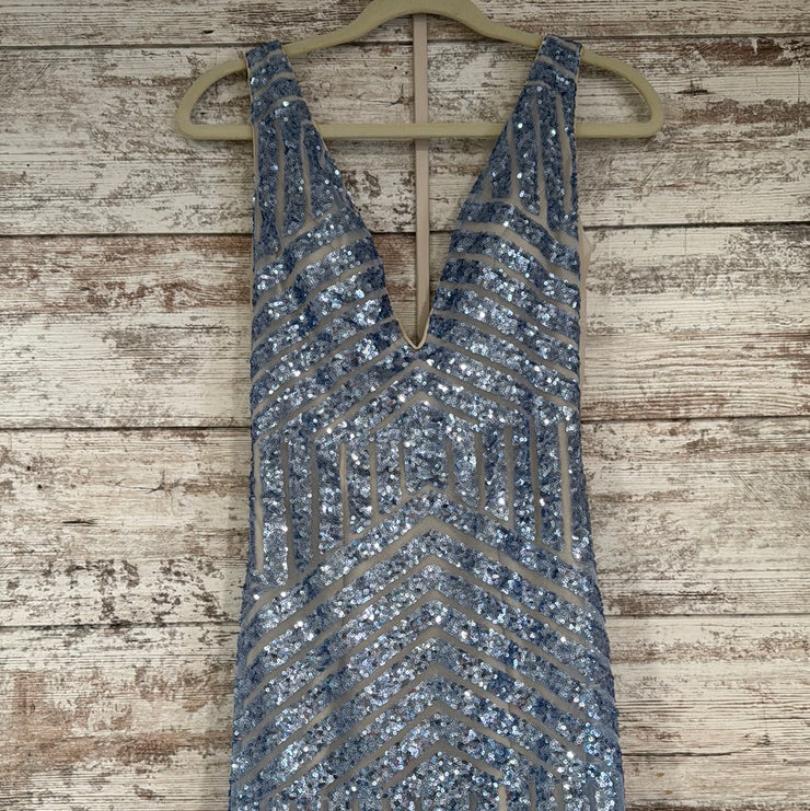 BLUE SPARKLY MERMAID GOWN