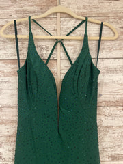 GREEN HOT STONE LONG DRESS-NEW