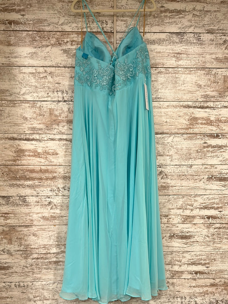 BLUE LONG EVENING GOWN (NEW)