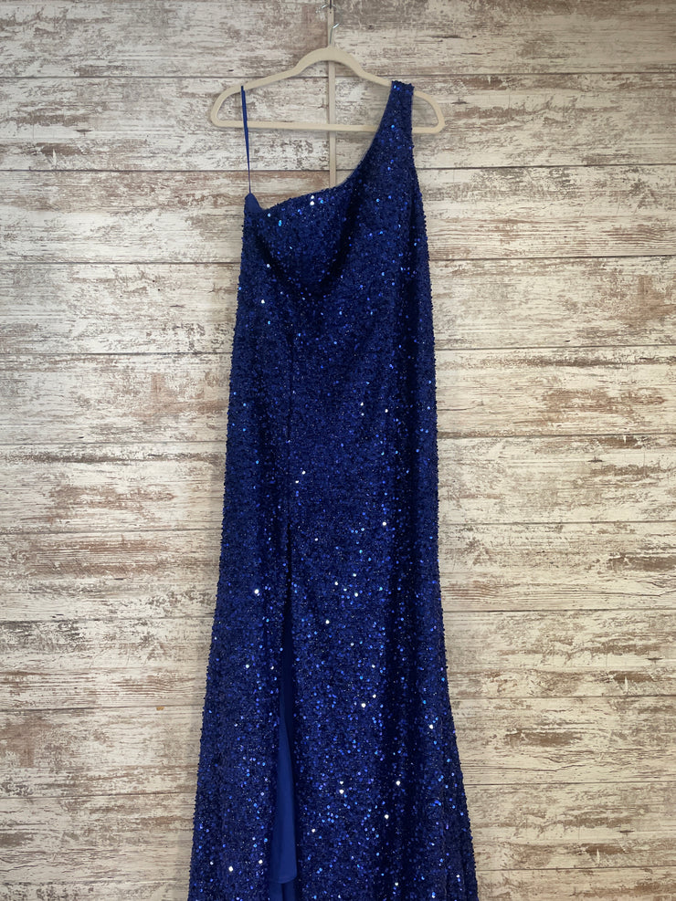 ROYAL BLUE SPARKLY LONG DRESS