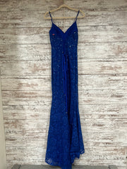 ROYAL BLUE LONG EVENING GOWN
