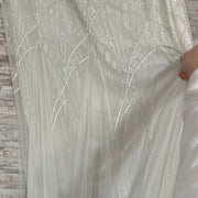 WHITE BEADED LONG DRESS (NEW)