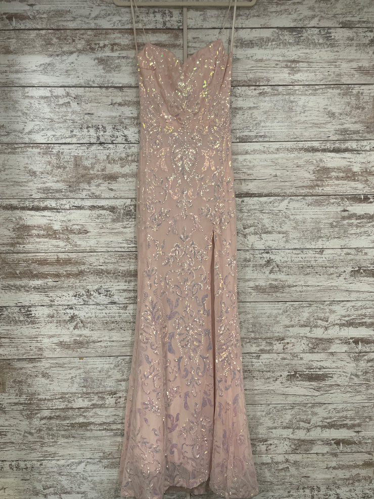 PINK SPARKLY LONG DRESS