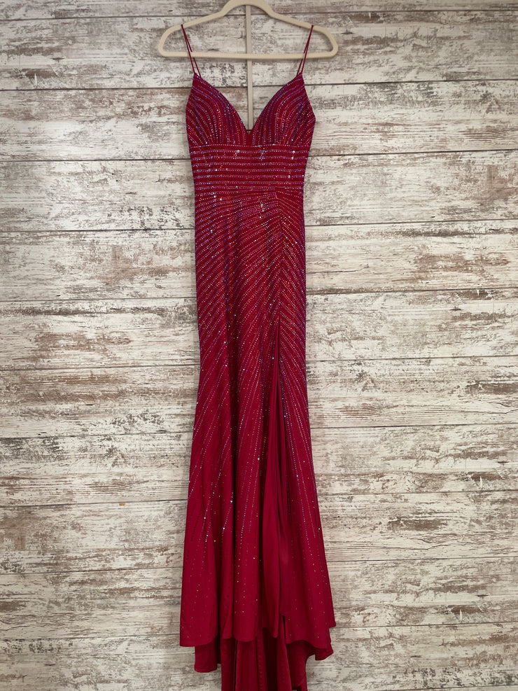 RED HOT STONE LONG EVENNG GOWN