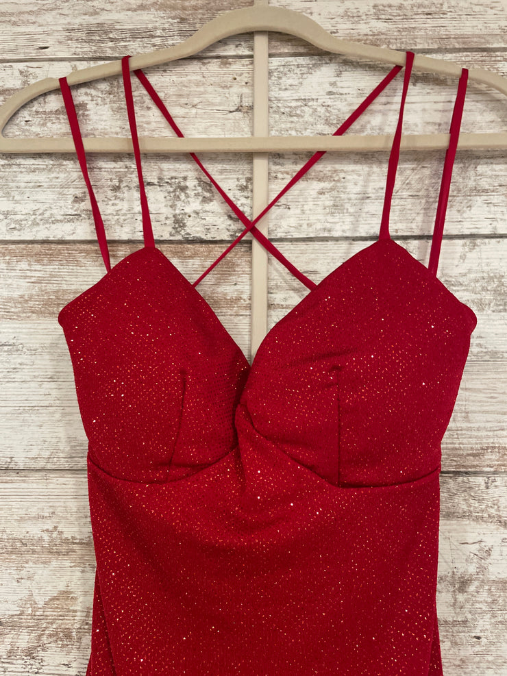 RED SPARKLY LONG DRESS (NEW)