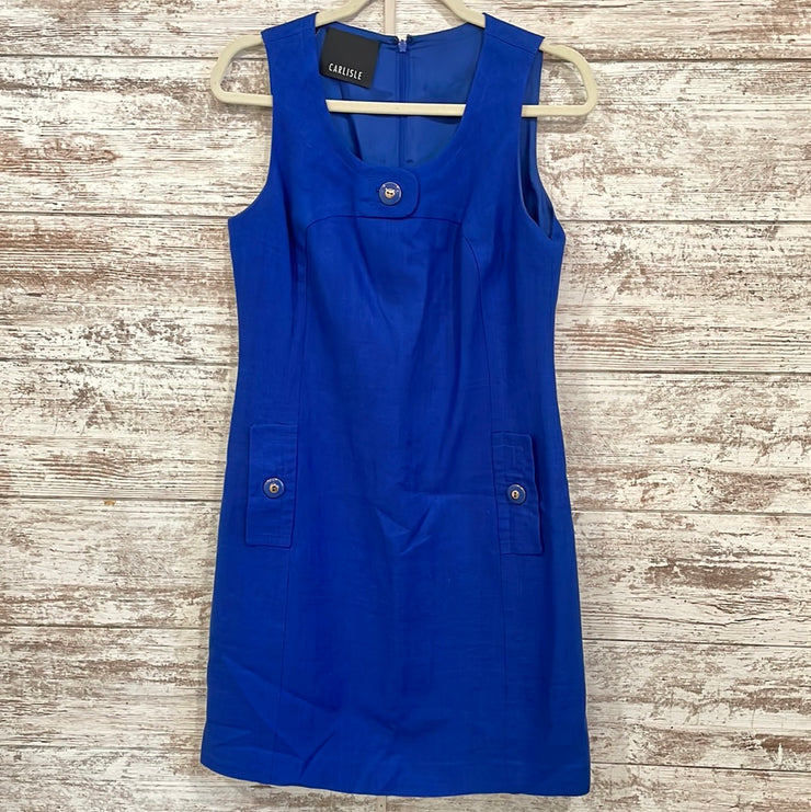 ROYAL BLUE 100% SILK DRESS$598