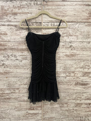 BLACK SPARKLY SHORT DRESS