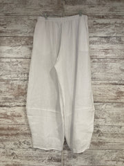 WHITE WIDE FLOWY PANTS $99