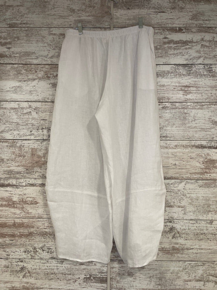 WHITE WIDE FLOWY PANTS $99