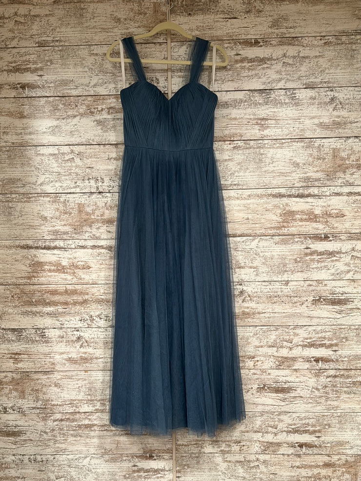 BLUE A LINE GOWN