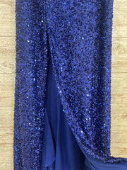 ROYAL BLUE SPARKLY LONG DRESS