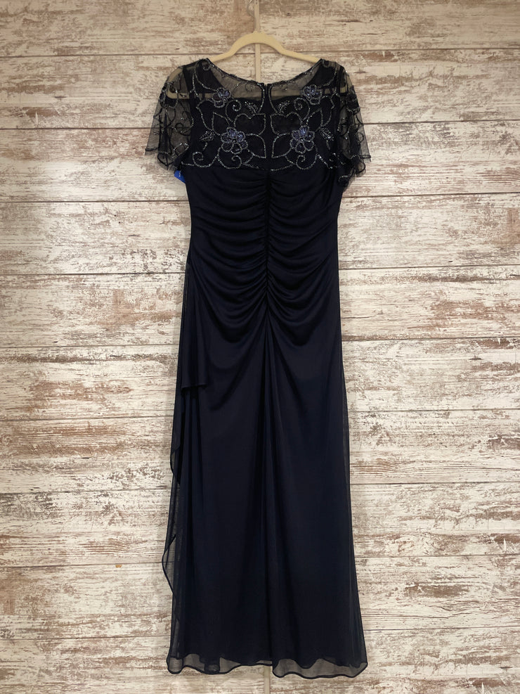 NAVY LONG EVENING GOWN
