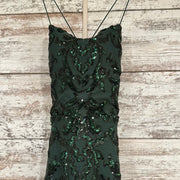 GREEN SPARKLY LONG DRESS