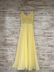 YELLOW LONG EVENING GOWN