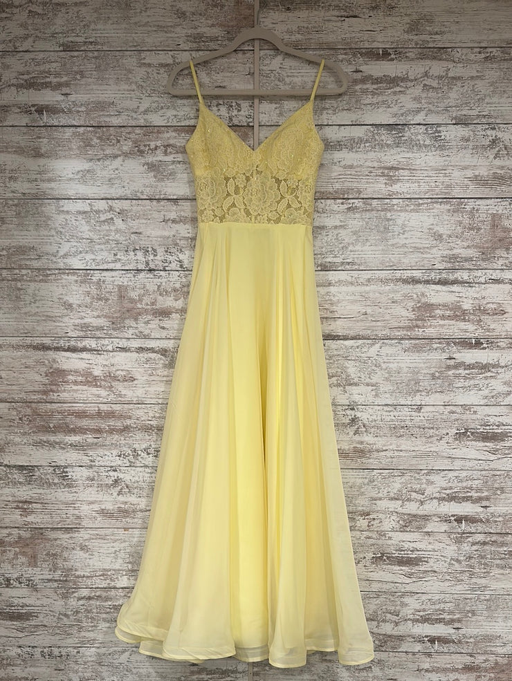 YELLOW LONG EVENING GOWN