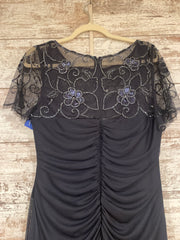 NAVY LONG EVENING GOWN