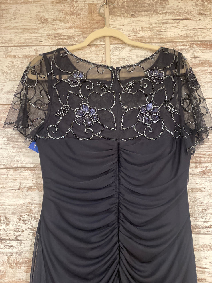 NAVY LONG EVENING GOWN