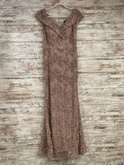 BLUSH SPARKLY LONG EVENING GOW