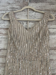 TAN/GOLD SEQUIN LONG DRESS