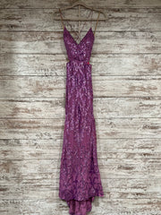 PURPLE SPARKLY LONG DRESS