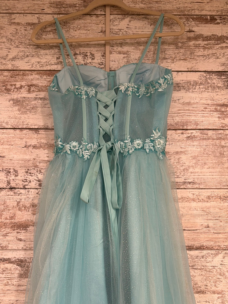 GREEN A LINE GOWN (NEW)