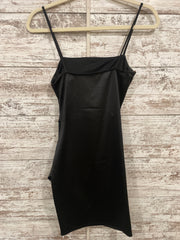 BLACK SATIN SHORT DRESS
