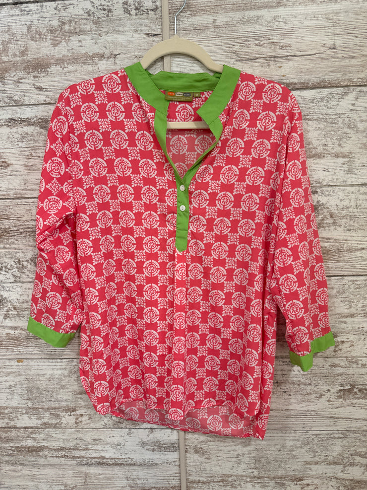 PINK/GREEN LONG SLEEVE TOP