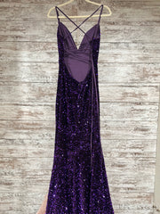 PURPLE SEQUIN MERMAID GOWN-NEW