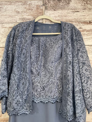 BLUE 2 PC. LONG DRESS SET -NEW