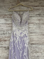 LAVENDER/WHITE LONG DRESS-NEW