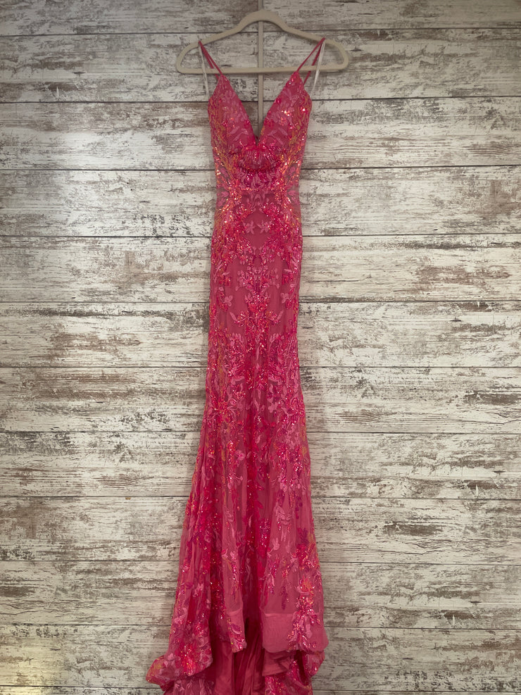 PINK SPARKLY MERMAID GOWN $615
