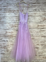 LAVENDER/FLORAL A LINE GOWN
