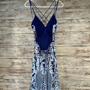 NAVY COLORFUL SPARKLY LONG DRE