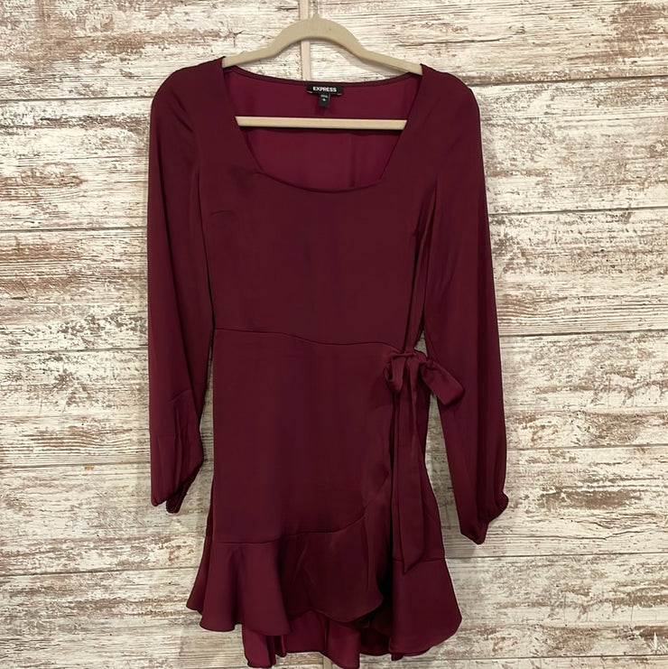 BURGUNDY SHORT DRESS