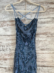 BLUE SPARKLY LONG DRESS