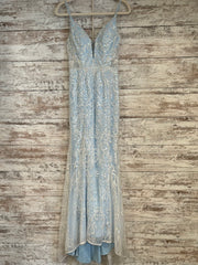 BLUE/FLORAL MERMAID GOWN