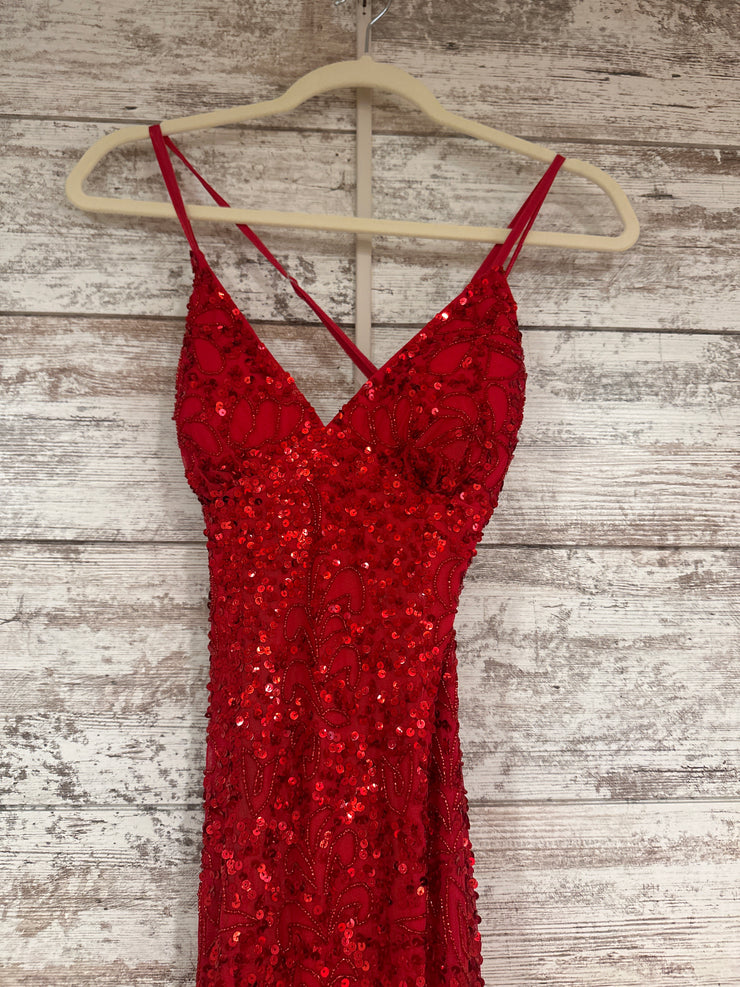 RED SPARKLY LONG DRESS (NEW)