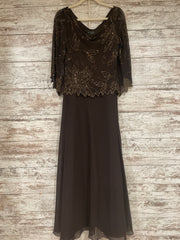 BROWN LONG EVENING GOWN
