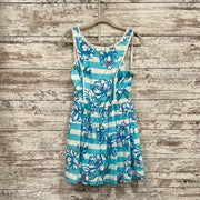 WHITE/BLUE SHORT DRESS-NEW$188