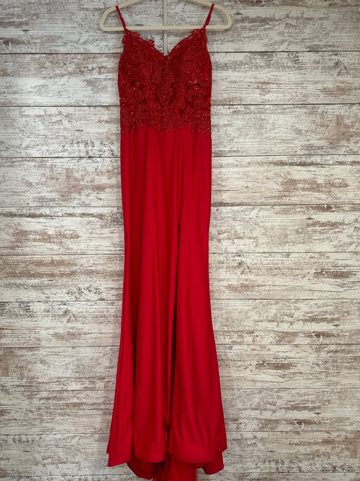 RED LONG EVENING GOWN