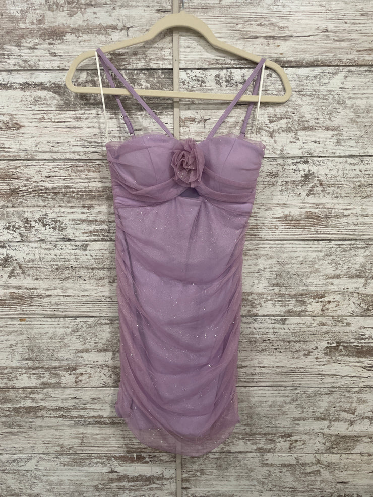LAVENDER SPARKLY SHORT DRESS