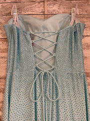 BLUE SPARKLY MERMAID GOWN