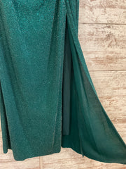 GREEN SPARKLY LONG EVENING GOW