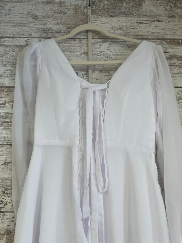 WHITE LONG EVENING GOWN (NEW)