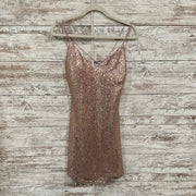 PINK SEQUIN SHORT DRESS