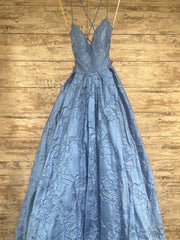BLUE A LINE GOWN